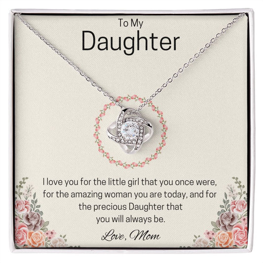 To My Daughter | Love Knot Necklace (Mom)