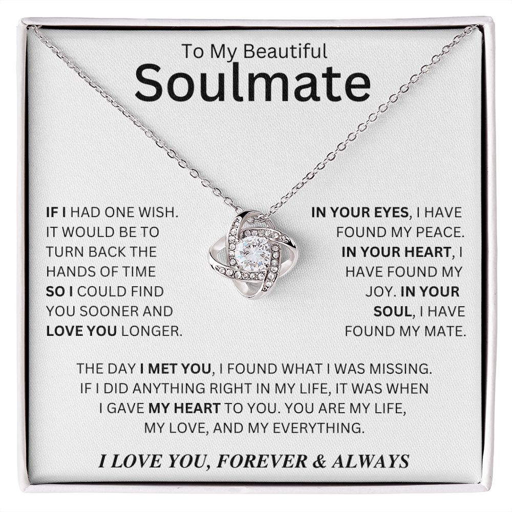 To My Soulmate | Love Knot Necklace