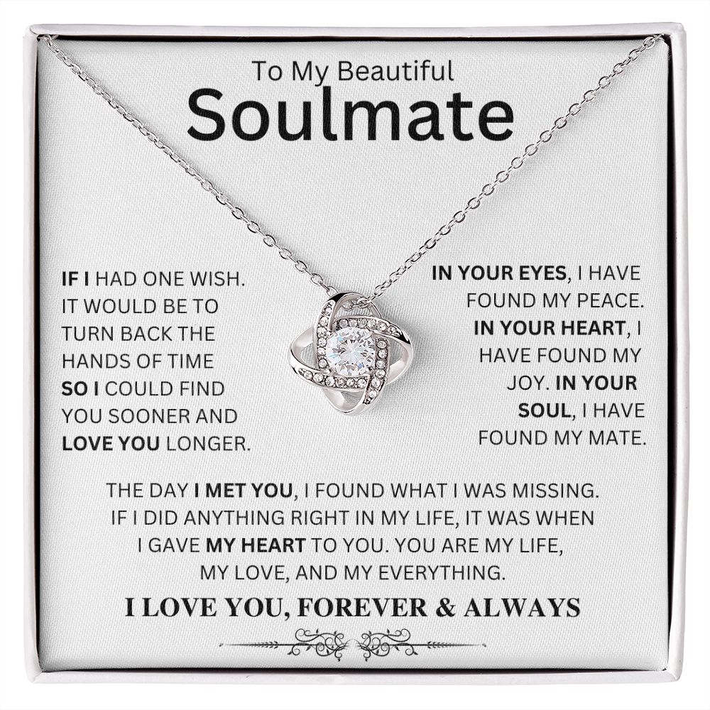 To My Soulmate | Love Knot Necklace