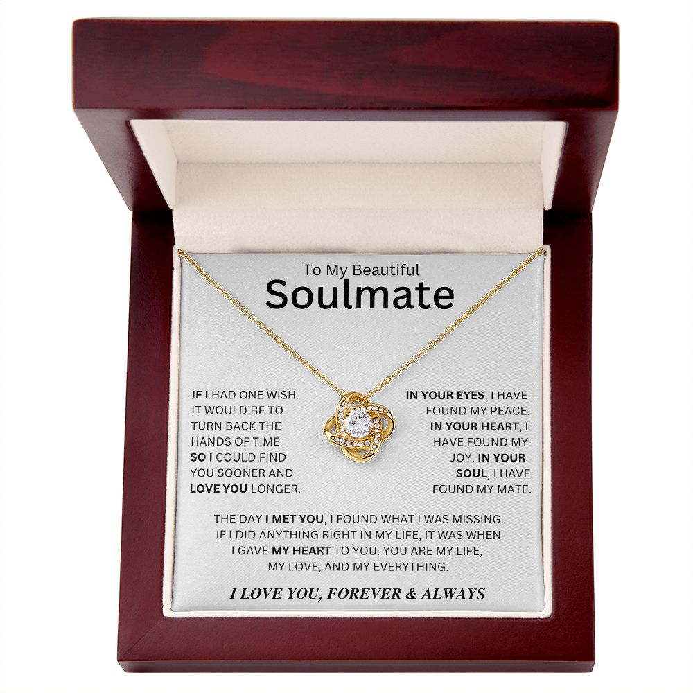 To My Soulmate | Love Knot Necklace