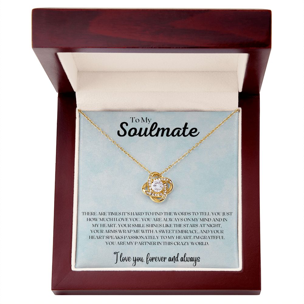 To My Soulmate | Love Knot Necklace