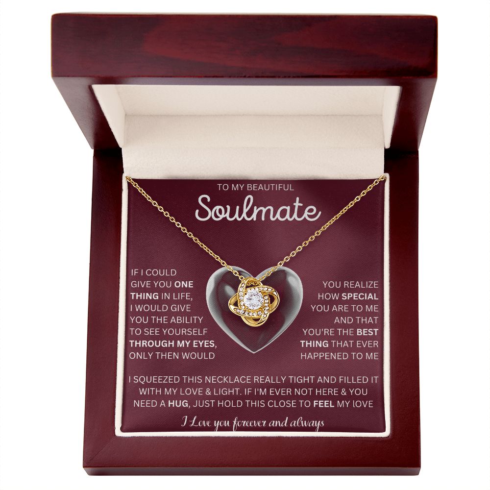 To My Soulmate | Love Knot Necklace