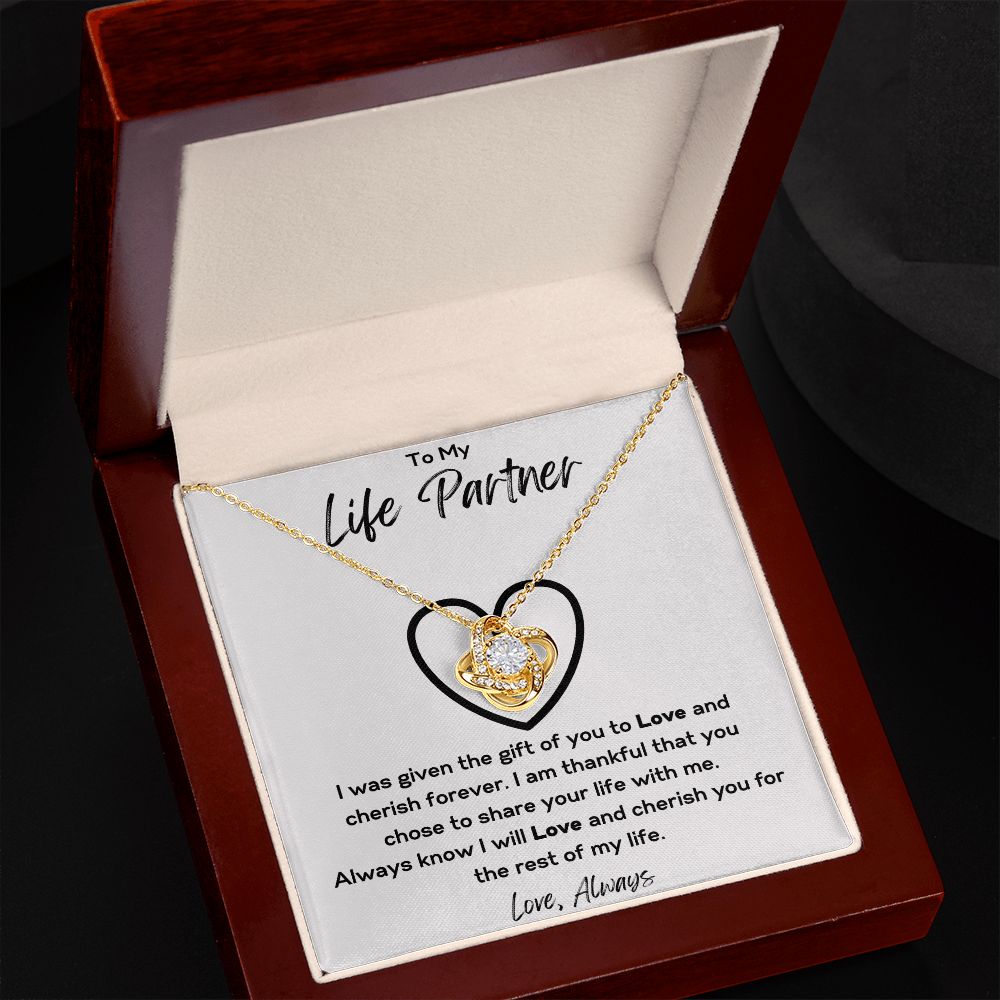 To My Life Partner | Love Knot Necklace