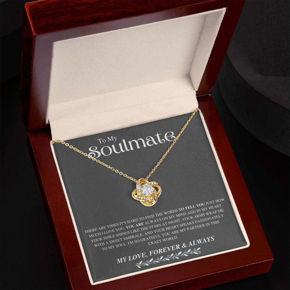 To My Soulmate | Love Knot Necklace