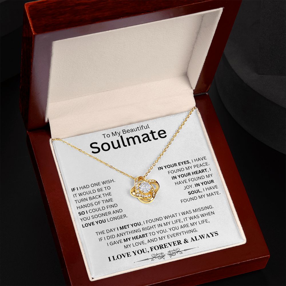 To My Soulmate | Love Knot Necklace