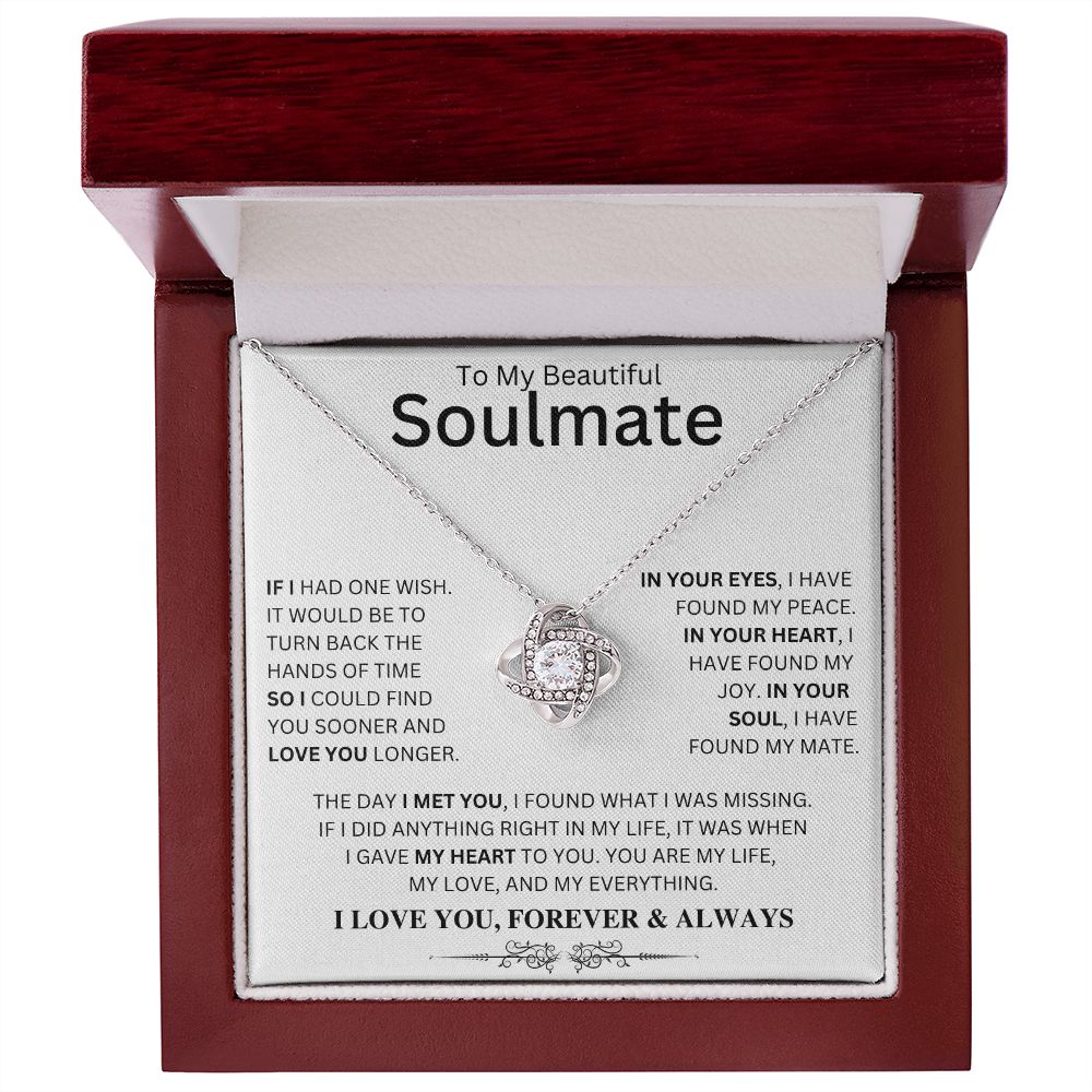 To My Soulmate | Love Knot Necklace