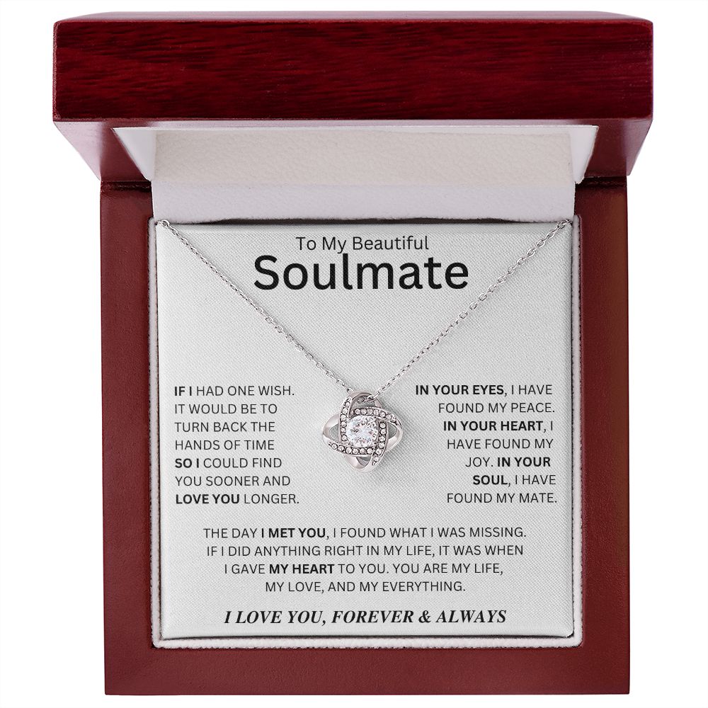 To My Soulmate | Love Knot Necklace