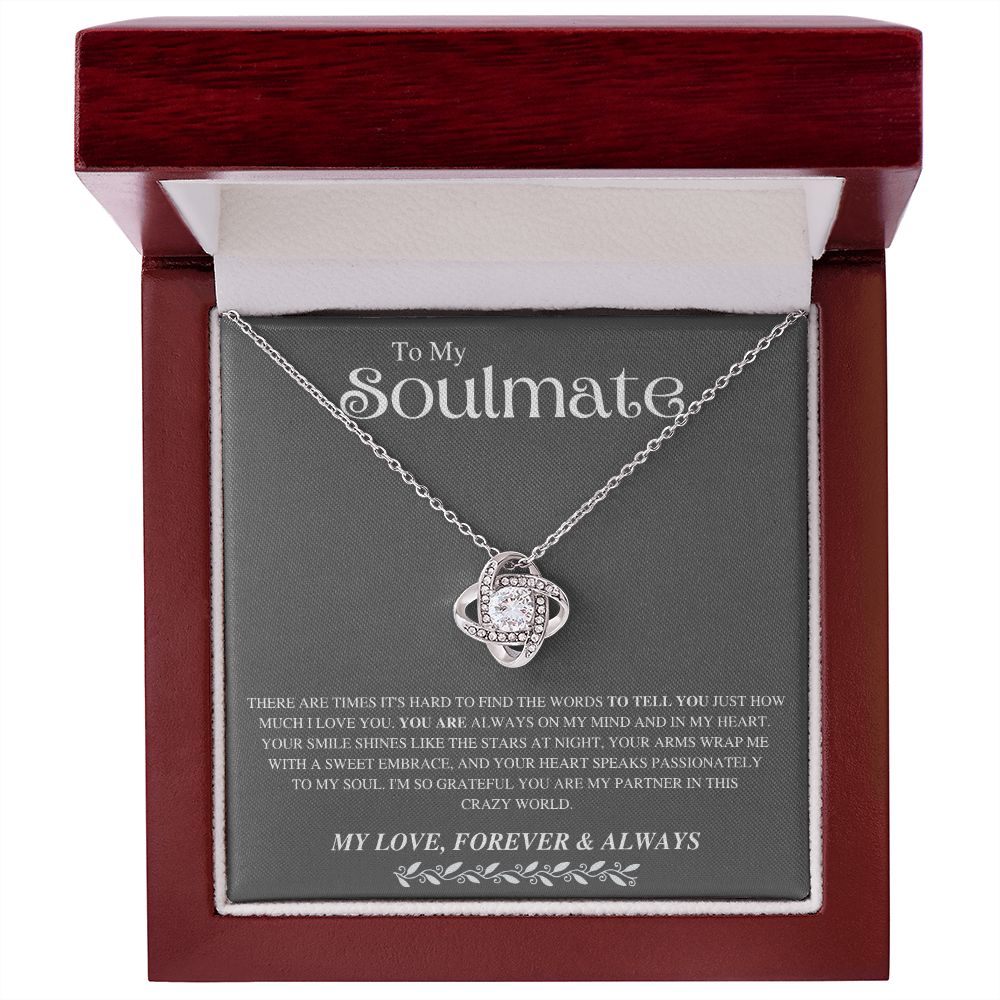 To My Soulmate | Love Knot Necklace