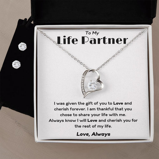 To My Life Partner | Forever Love Necklace