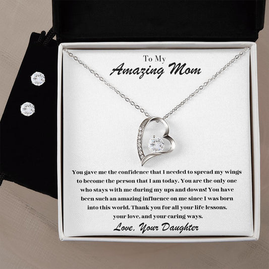 To My Amazing Mom | Forever Love Necklace (Daughter)