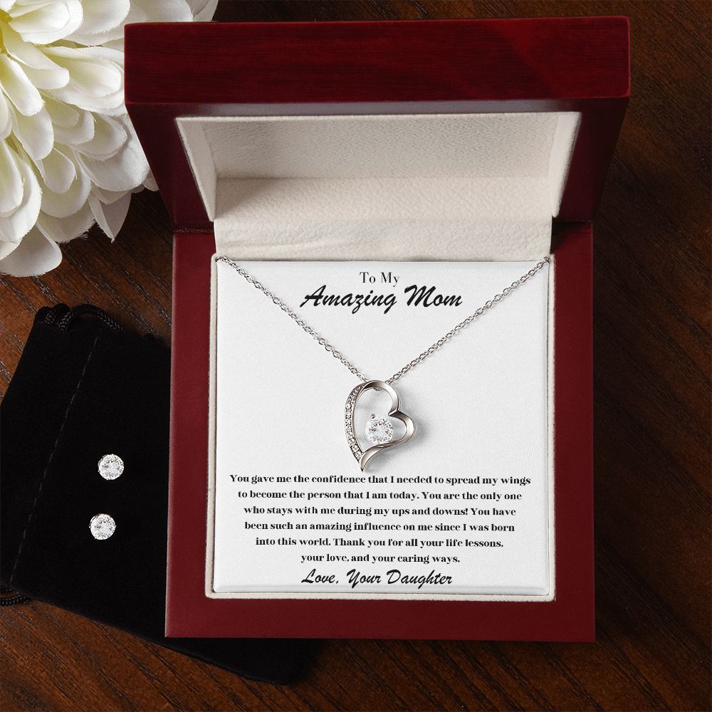 To My Amazing Mom | Forever Love Necklace (Daughter)