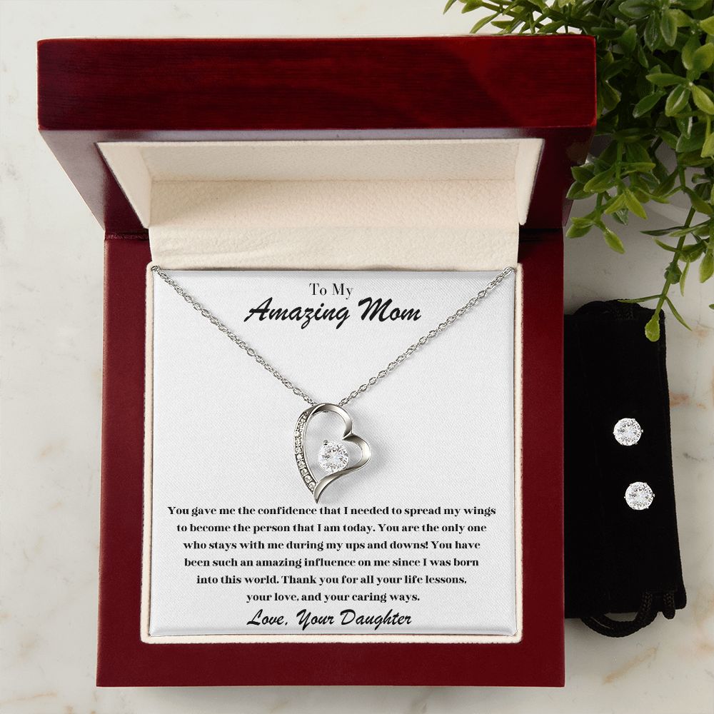 To My Amazing Mom | Forever Love Necklace (Daughter)