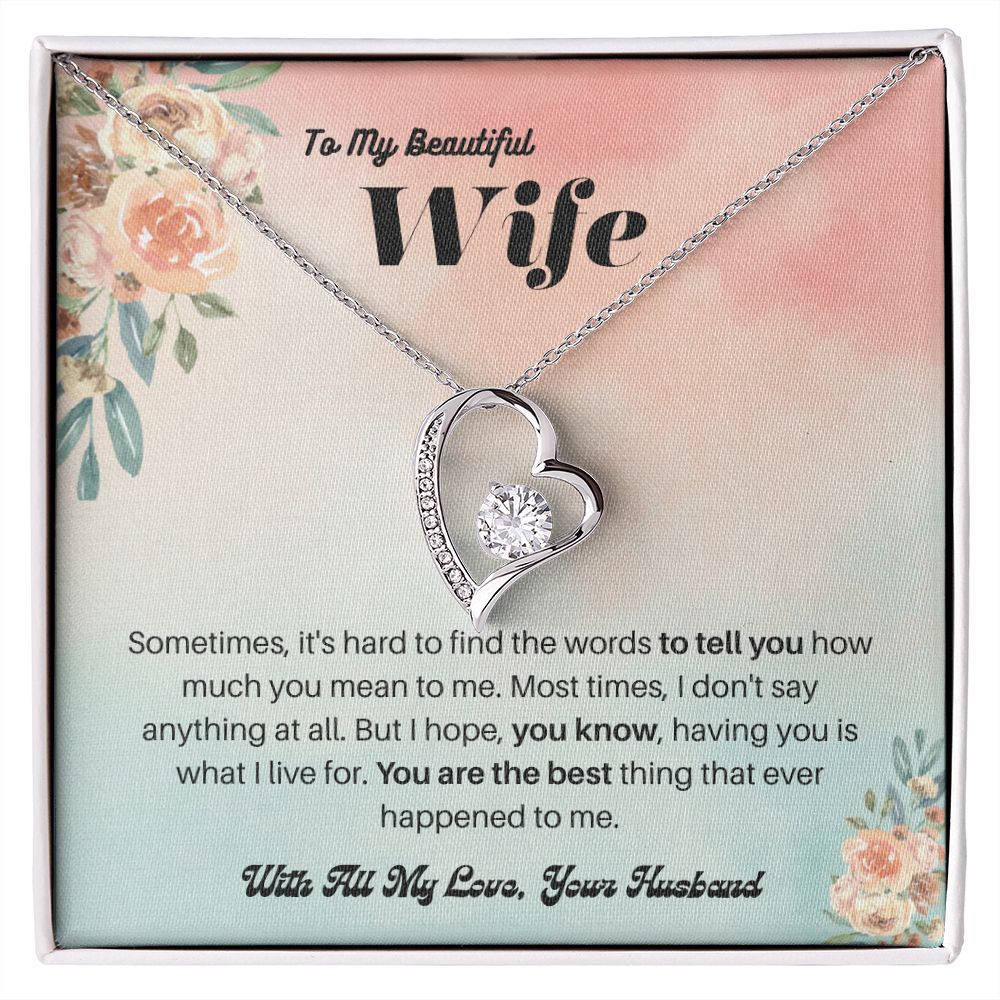 To My Beautiful Wife | Forever Love Necklace