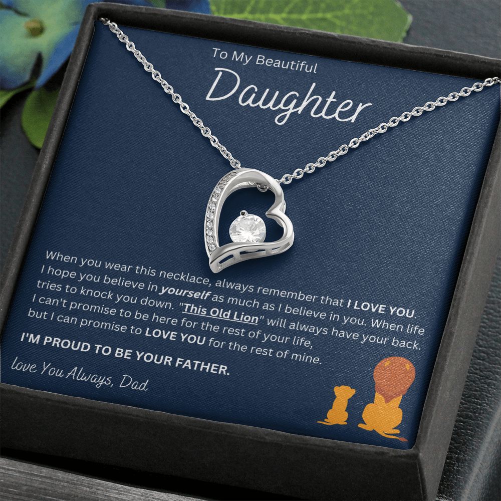 To My Beautiful Daughter | Forever Love Necklace (Dad)