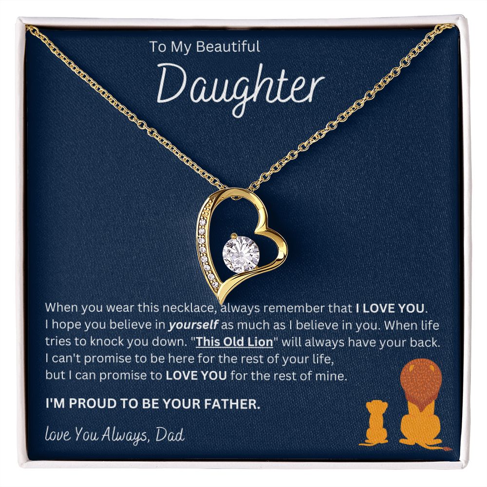 To My Beautiful Daughter | Forever Love Necklace (Dad)