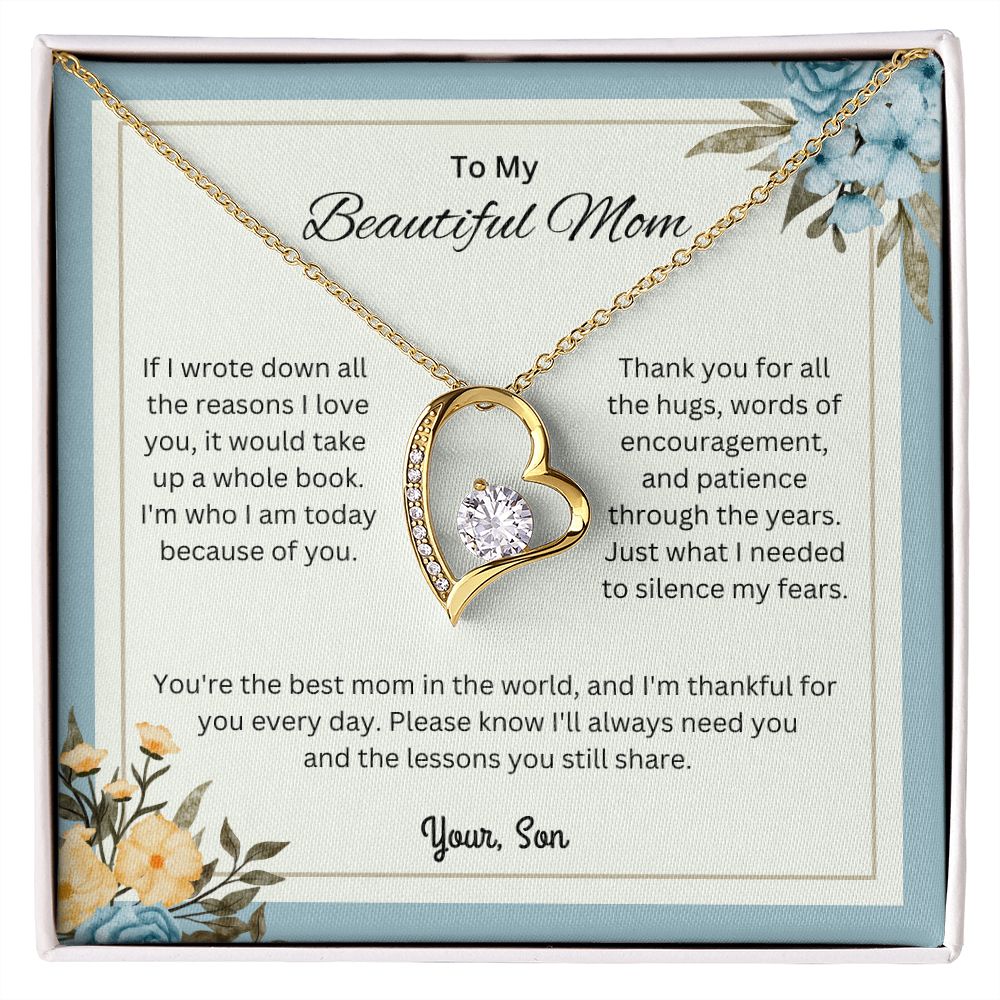 To My Beautiful Mom | Forever Love Necklace (Son)