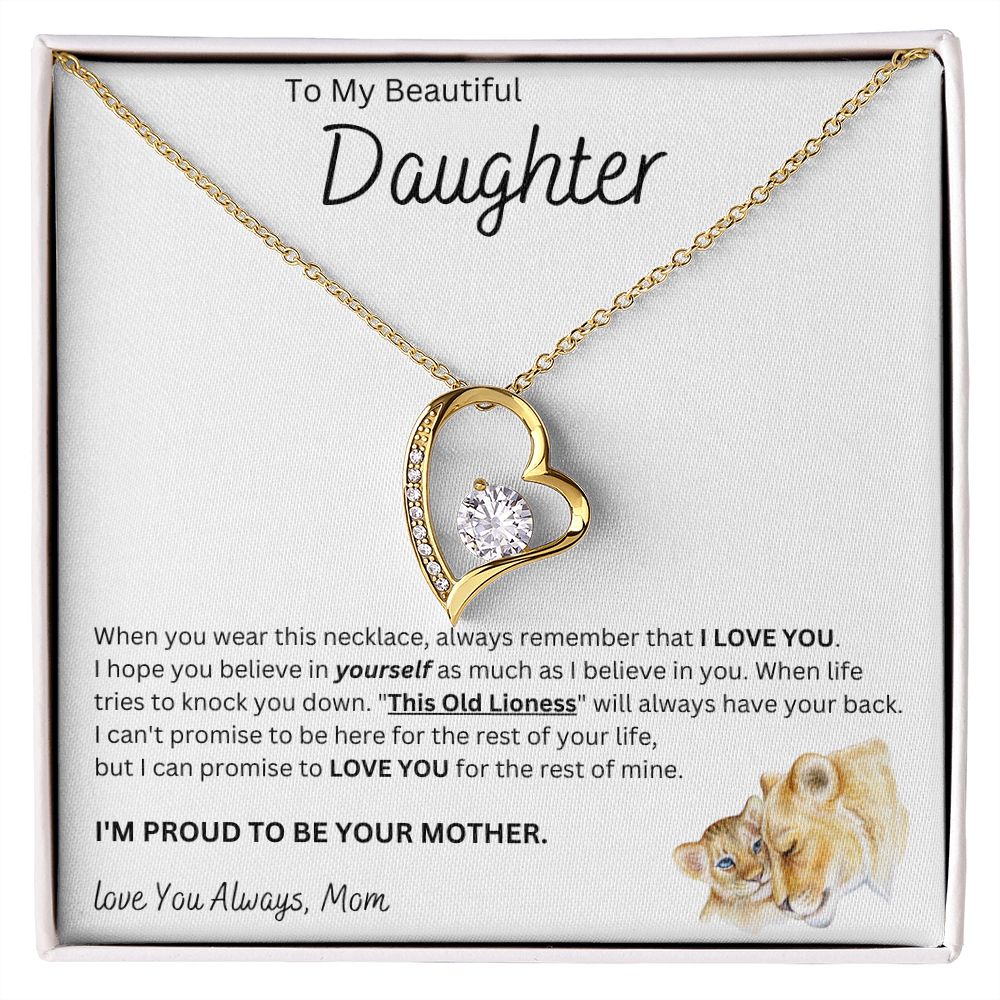 To My Beautiful Daughter | Forever Love Necklace (Mom)