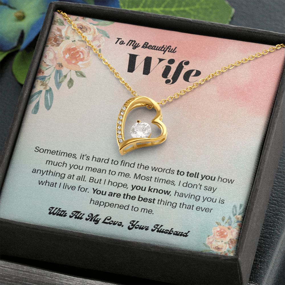 To My Beautiful Wife | Forever Love Necklace