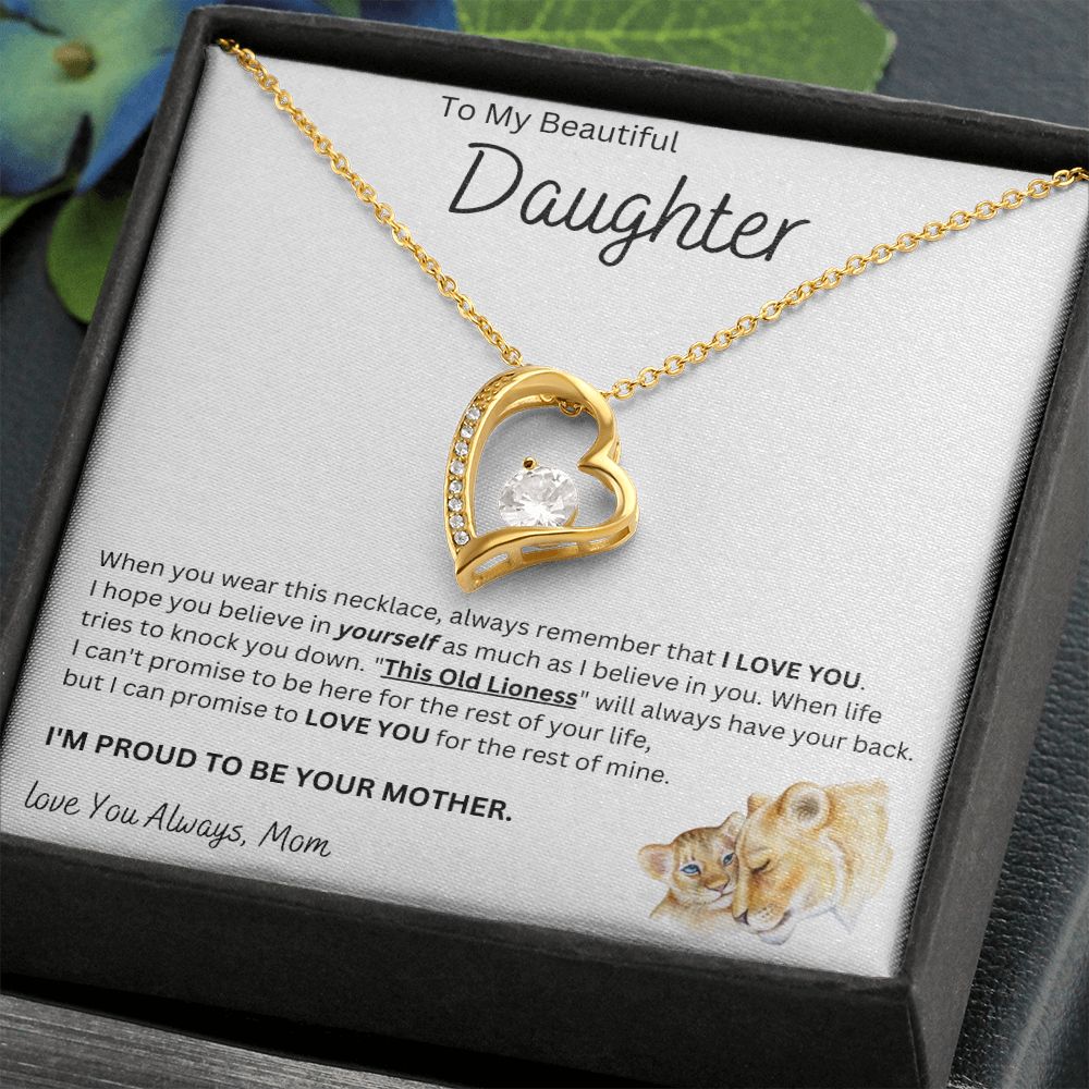 To My Beautiful Daughter | Forever Love Necklace (Mom)