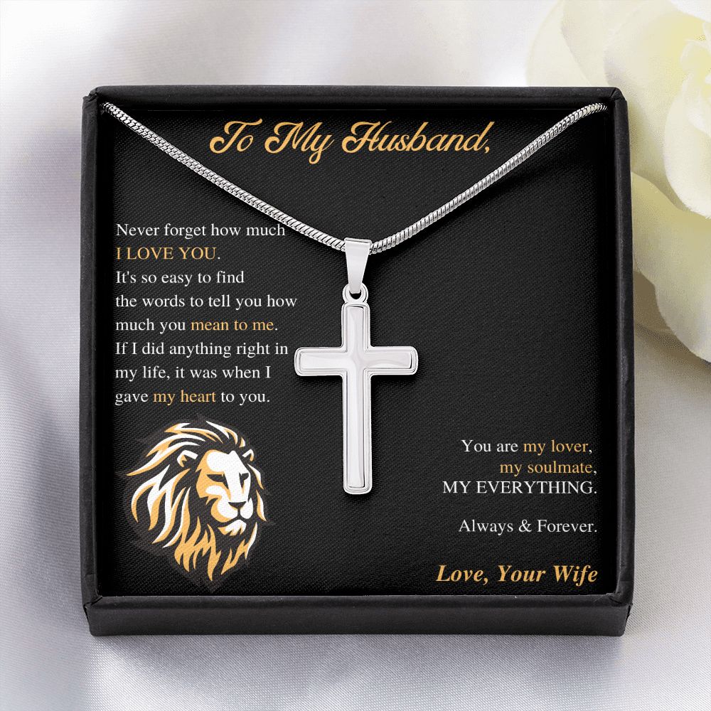 To My Husband | Stainless Steel Cross Necklace