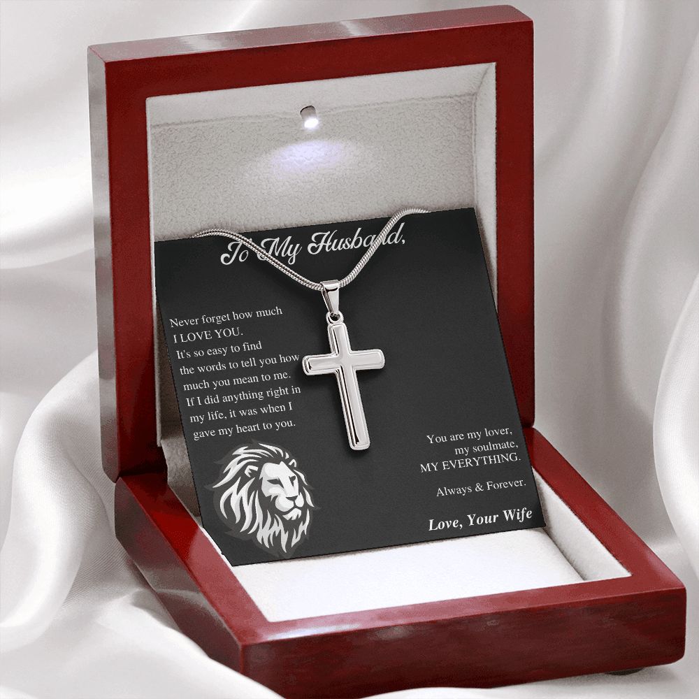 To My Husband | Stainless Steel Cross Necklace
